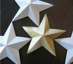 Обемна хартиена звезда: преглед на снимки стъпка по стъпка