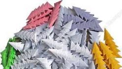 Origami z farebného papiera „Prefíkaný ježko